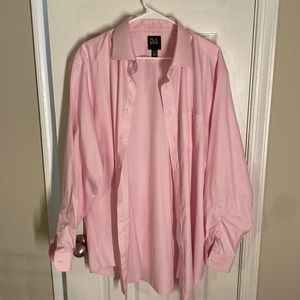 Jos a bank button up pink
